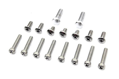 Colony Primary Cover Screw Kit with Chrome Finish for Harley Davidson FL Models by Colony