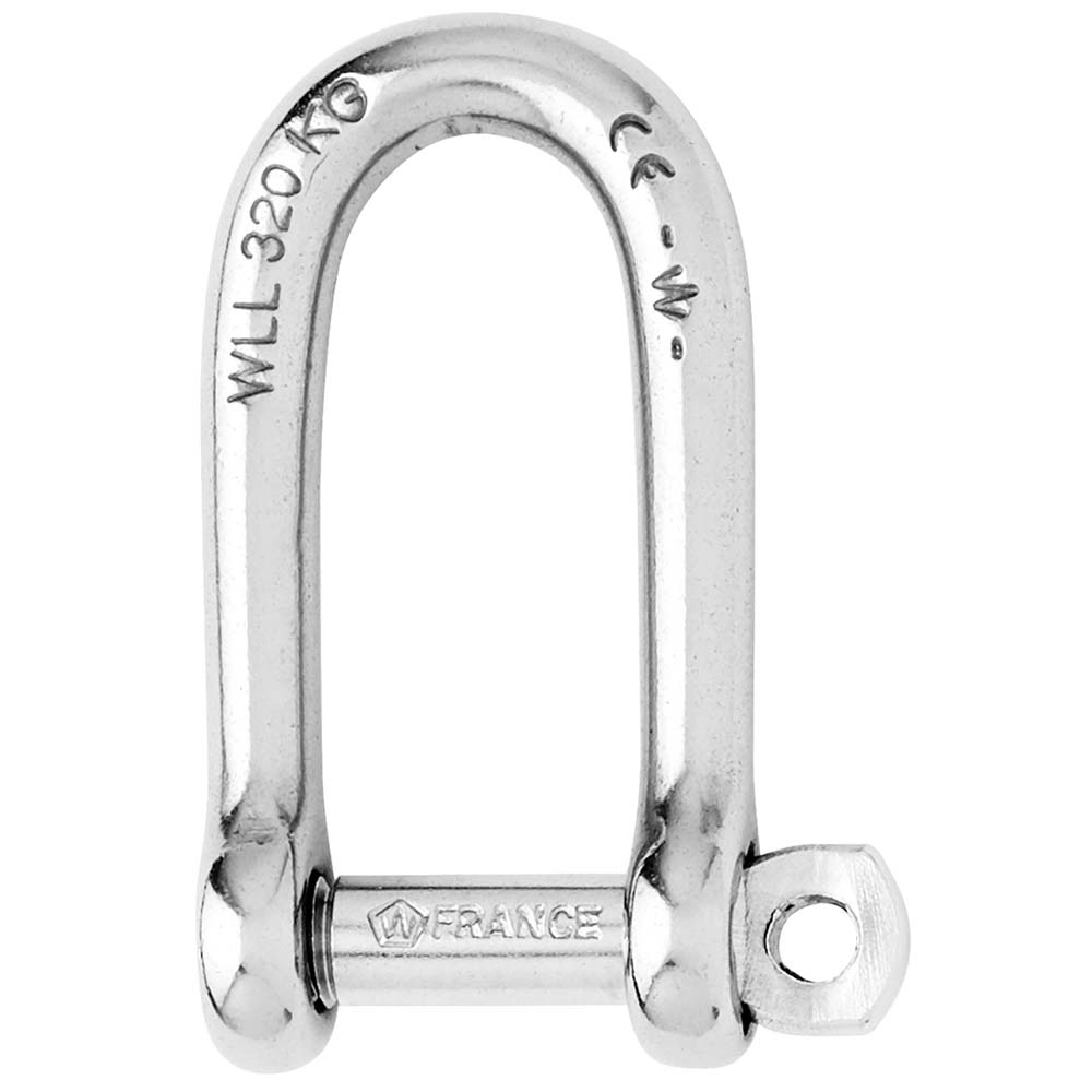 Wichard Marine Self-Locking Long D Shackle 8mm Diameter - 5/16 Inch for Industrial Applications