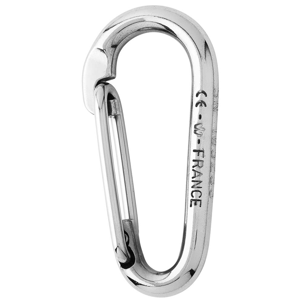 Wichard Marine Symmetric Carbine Hook Without Eye - 2-23/64 inch Length, 316L Stainless Steel