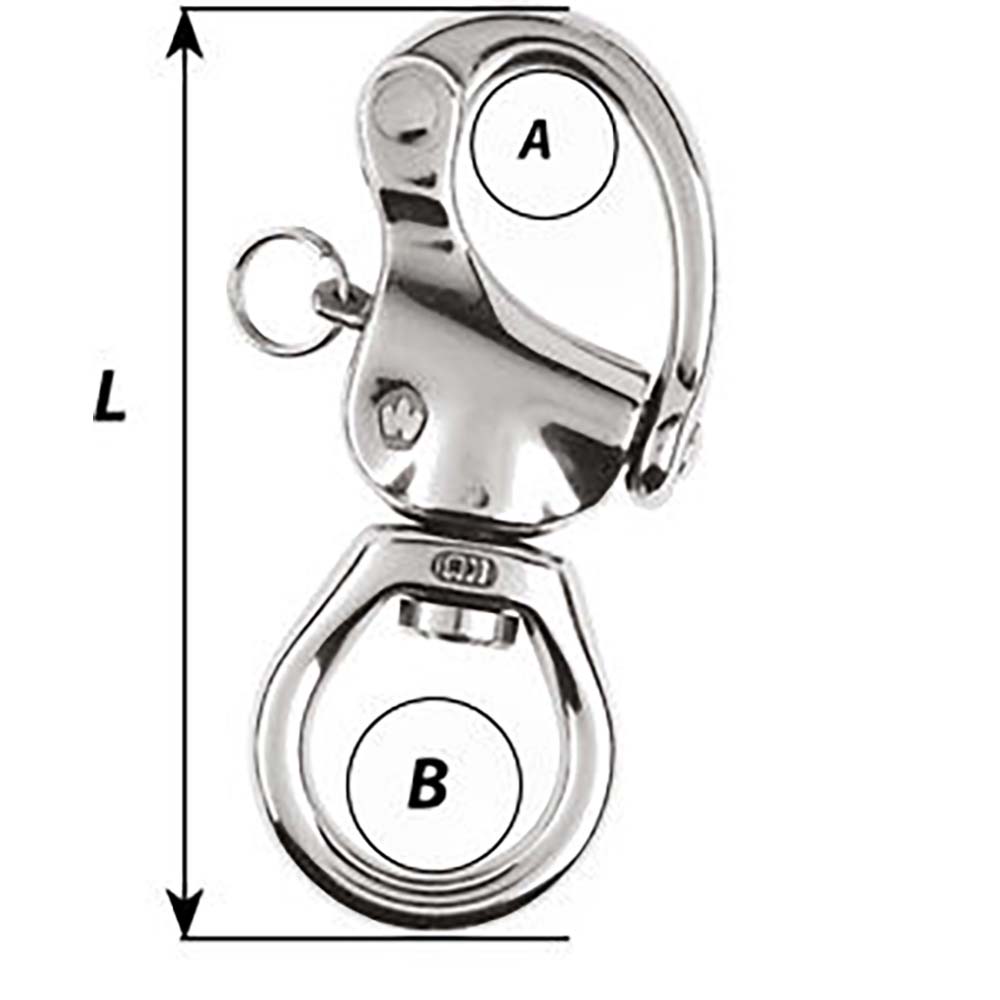 Wichard Marine HR Snap Shackle Large Bail, 105mm Length – Grade 17.4 PH Stainless Steel