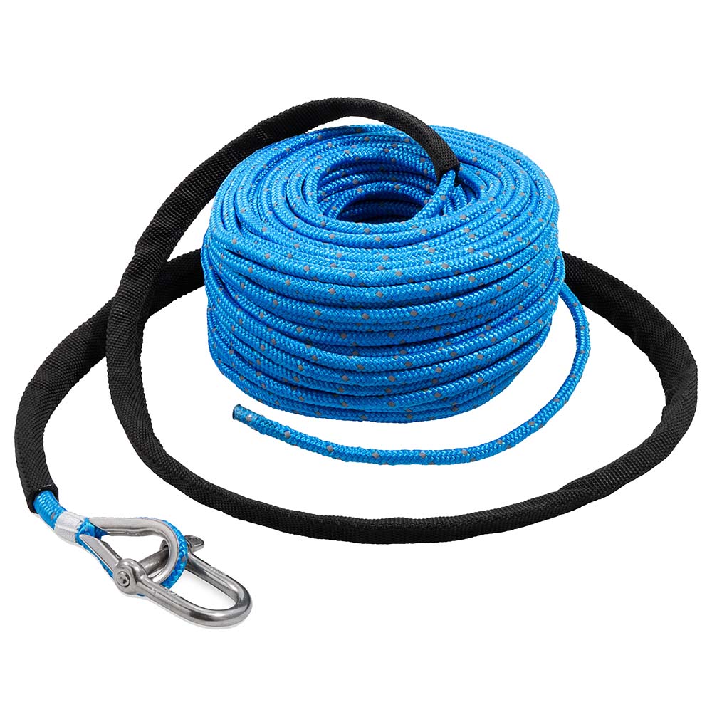 TRAC Outdoors Anchor Rope - 3/16 inch x 100 feet with Stainless Steel Shackle