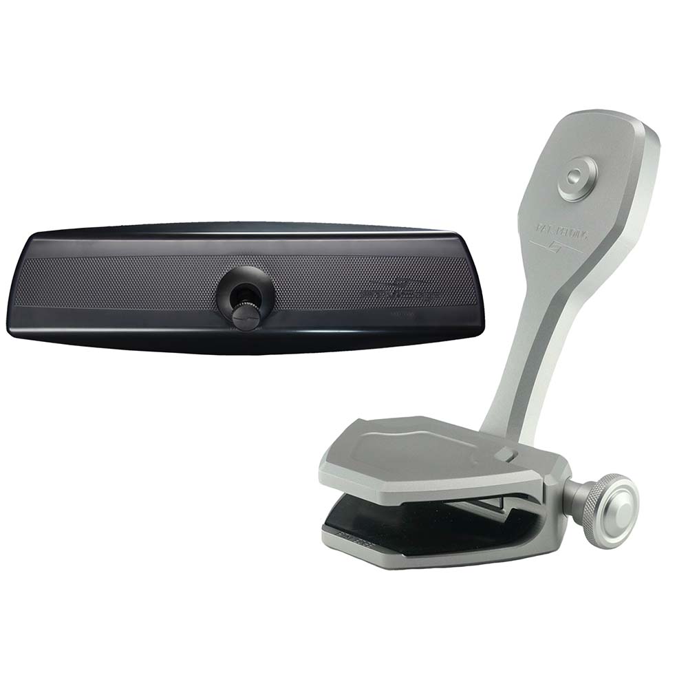 PTM Watersports Mirror/Bracket Kit with VR-140 PRO Mirror and ZXR-300 Pivoting Bracket (Silver)