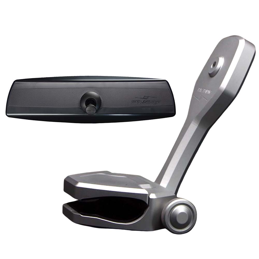 PTM Watersports Mirror and Bracket Kit with VR-140 PRO Mirror and ZXR-320 Pivoting Bracket (Silver)