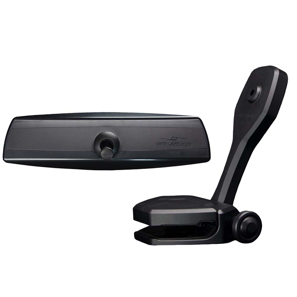 PTM Watersports Mirror/Bracket Kit with VR-140 PRO Mirror & ZXR-360 Windshield Mount (Black)