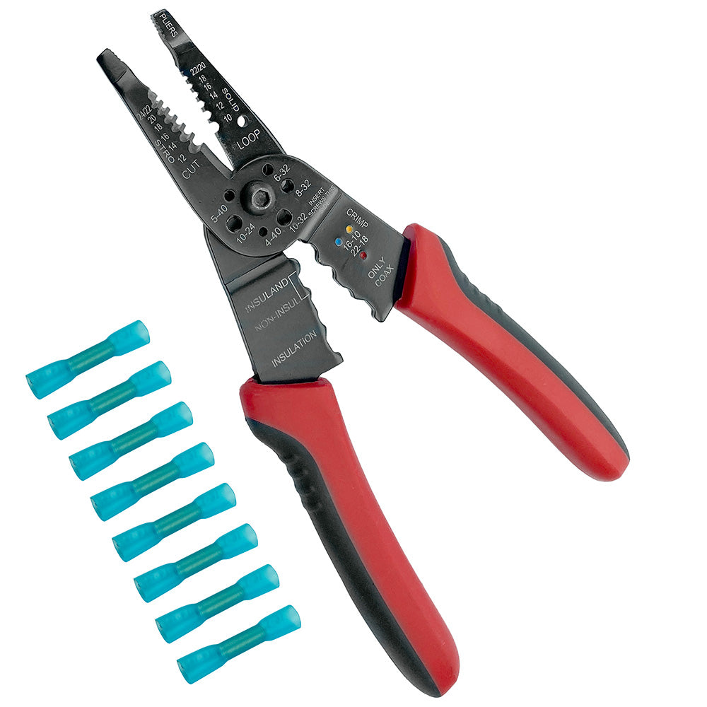 T-H Marine Supplies Heat Shrink Kit with 6-in-1 Wire Tool & Connectors (Part Number BE-EL-31643-DP)