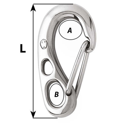 Wichard Marine 3-Inch HR Safety Snap Hook - 75mm Stainless Steel Forged Hook