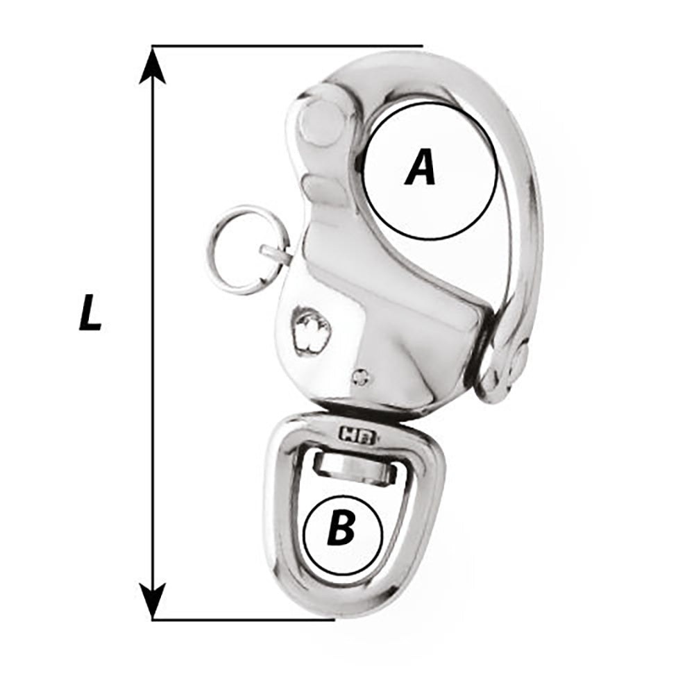 Wichard Marine 4-3/4-Inch Snap Shackle with Swivel Eye - Grade 17.4 PH Stainless Steel