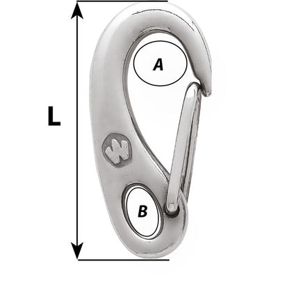 Wichard Marine 35mm Safety Snap Hook - Grade 316L Forged Marine Hardware