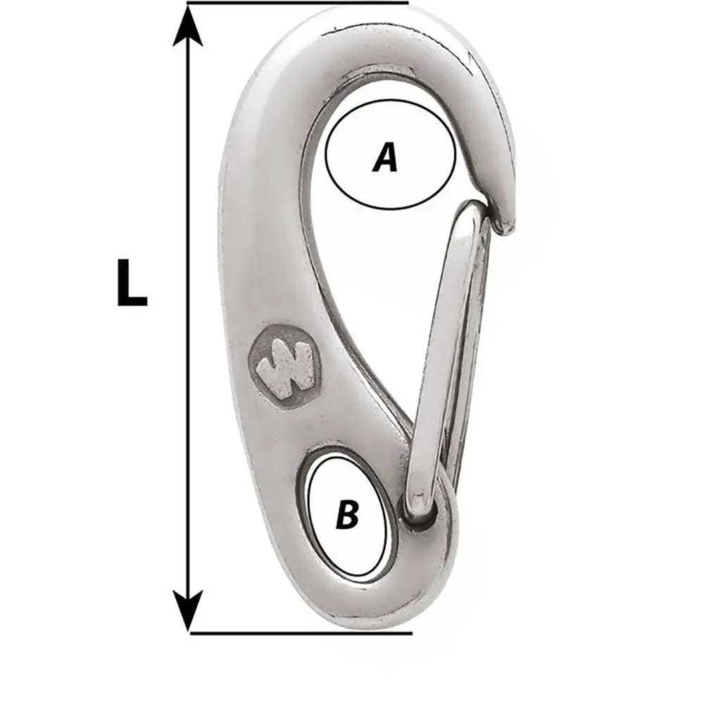 Wichard Marine Safety Snap Hook 50mm - Durable Grade 316L Forged Hook for Marine and Industrial Use