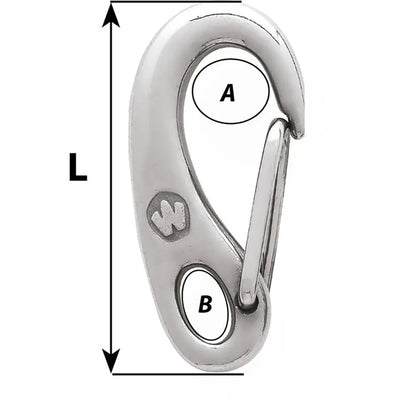 Wichard Marine Safety Snap Hook 50mm - Durable Grade 316L Forged Hook for Marine and Industrial Use