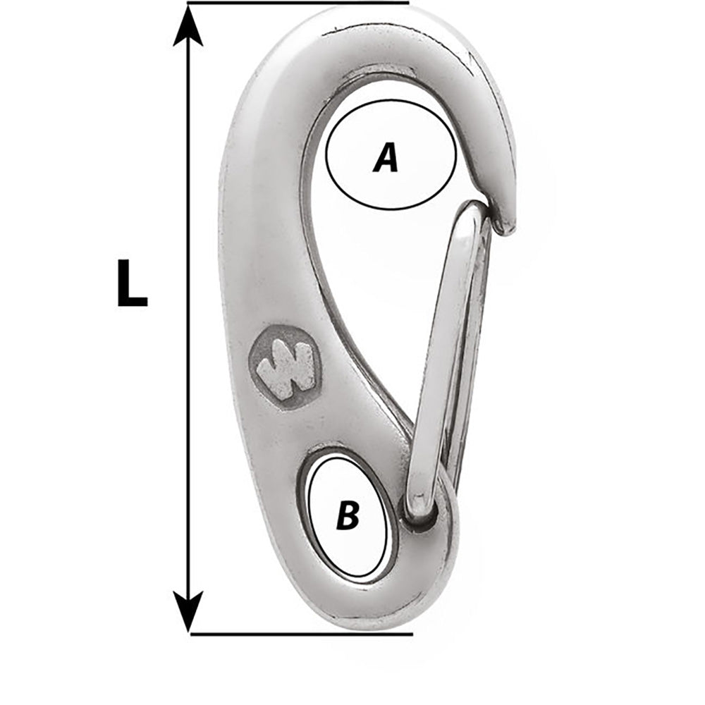 Wichard Marine Safety Snap Hook - 75mm, Grade 316L Forged Marine Hardware