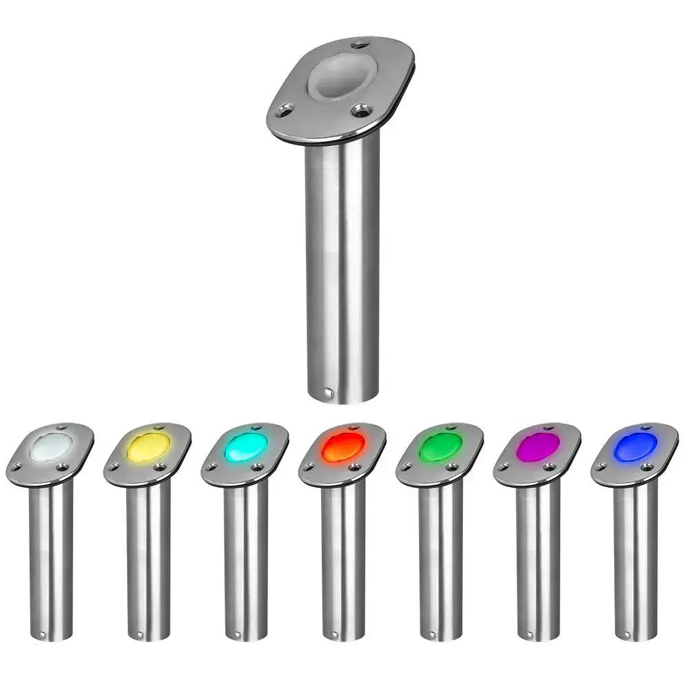 Sea-Dog LED RGB Rod Holder with Tube Insert - 12V, Stainless Steel, Bluetooth Controlled by Sea-Dog