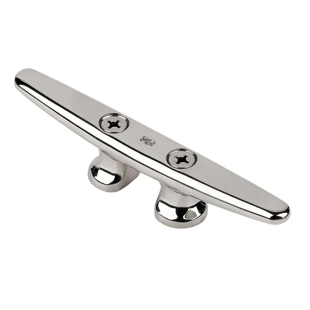 Schaefer Marine Stainless Steel Cleat - 8 Inch Open Base with Urethane Washers