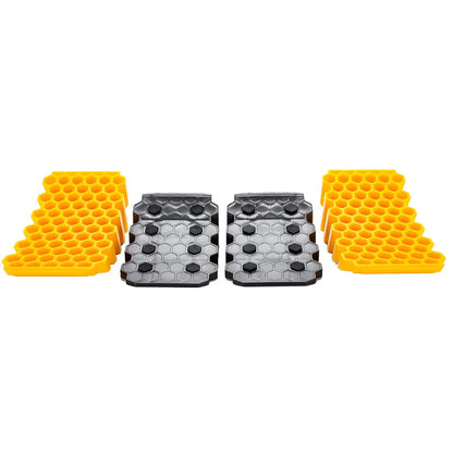 Camco Curved Leveler & Wheel Chock 2-Pack for Trailers up to 30,000 lbs