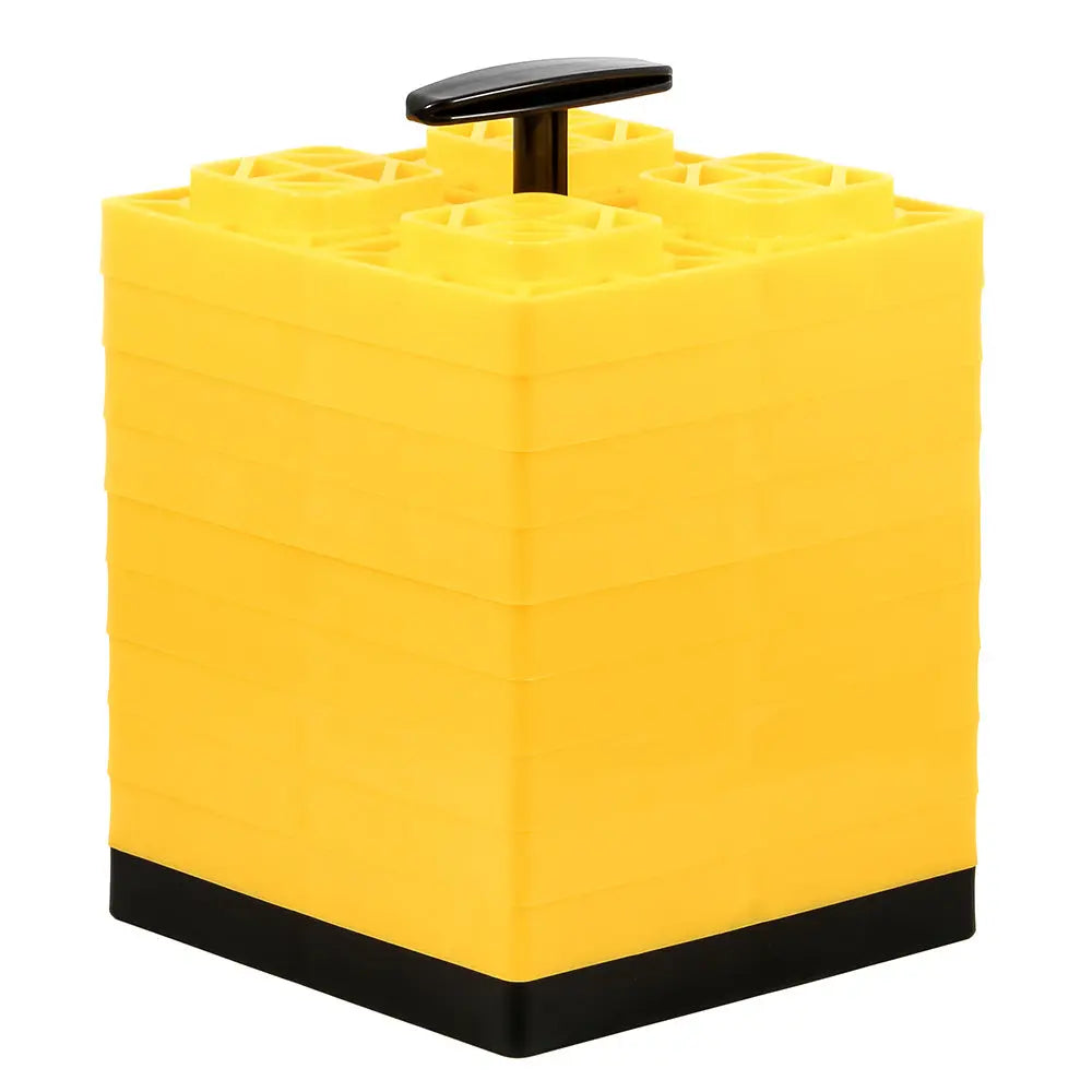 Camco FasTen Leveling Blocks with T-Handle - 2x2 Inch, Yellow, 10-Pack
