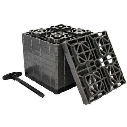 Camco FasTen XL Leveling Blocks with T-Handle - 2x2 Inches - 10-Pack