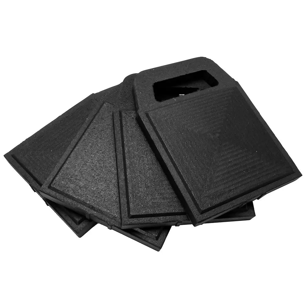 Camco Stabilizer Jack Pads Rubber 6.2 x 6.2 Inches - 4 Pack for RV and Trailer Stabilization
