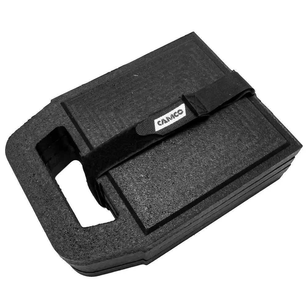 Camco Stabilizer Jack Pads Rubber 6.2 x 6.2 Inches - 4 Pack for RV and Trailer Stabilization