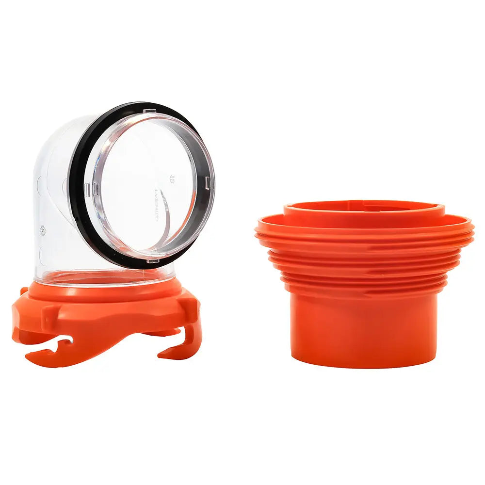 Camco RhinoFLEX Elbow & 4-in-1 Adapter with Swivel Bayonet Fitting for RV Sewer Connections