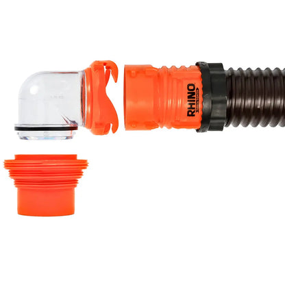 Camco RhinoFLEX 20 ft Sewer Hose Kit with 4-in-1 Elbow and Caps