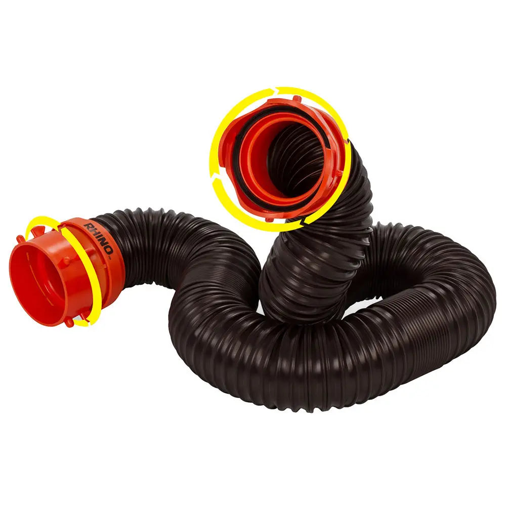 Camco RhinoFLEX 5 ft Sewer Hose Extension with Swivel Bayonet and Lug