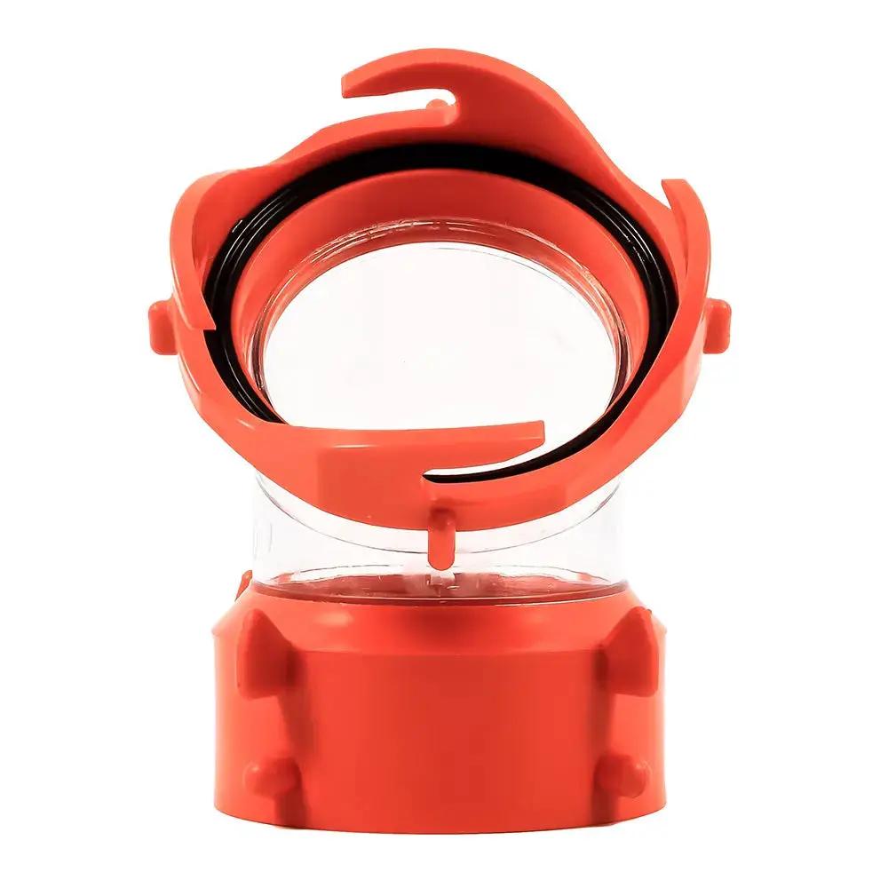 Camco RhinoFLEX 45-Degree Swivel Fitting Clear – Secure RV Waste Hose Connection by Camco