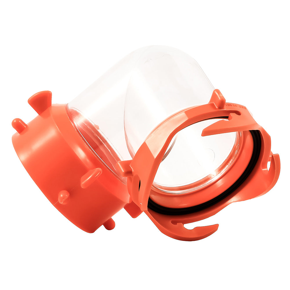Camco RhinoFLEX 90-Degree Swivel Fitting Clear for RV Waste Systems