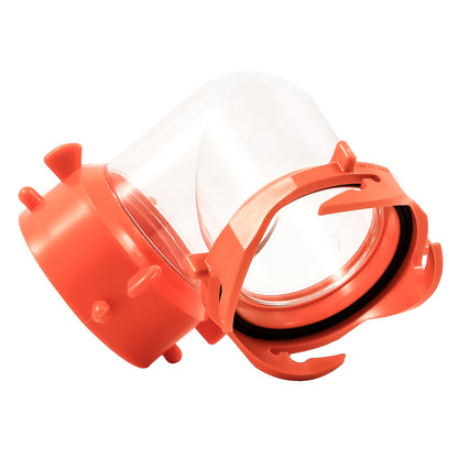 Camco RhinoFLEX 90-Degree Swivel Fitting Clear for RV Waste Systems