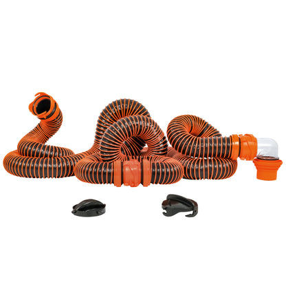 Camco RhinoEXTREME 20' Sewer Hose Kit with 4-in-1 Elbow Caps for RV Waste Management