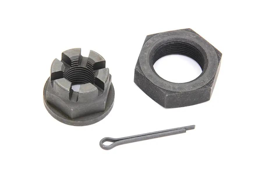V-Twin Parkerized Front Axle Nut Kit for Harley Davidson 1936-1945 Big Twin and VL Models by V-Twin
