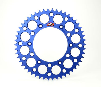 Renthal Rear Ultralight Sprocket Blue Grooved 52T - High-Performance Motorcycle Chain Sprocket