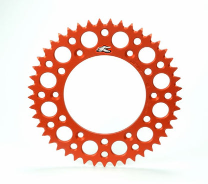 Renthal Rear Ultralight Orange Grooved 50T Sprocket - Part Number 224U-520-50GPOR
