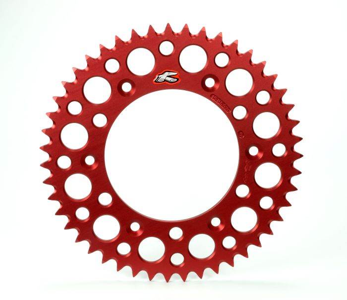Renthal Rear Ultralight 53-Tooth Grooved Sprocket - Red, Part Number 154U-520-53GRRD