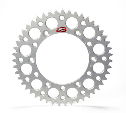 Renthal Rear Ultralight Sprocket Silver Grooved 47T for Motorcycle Racing and Off-Road Applications