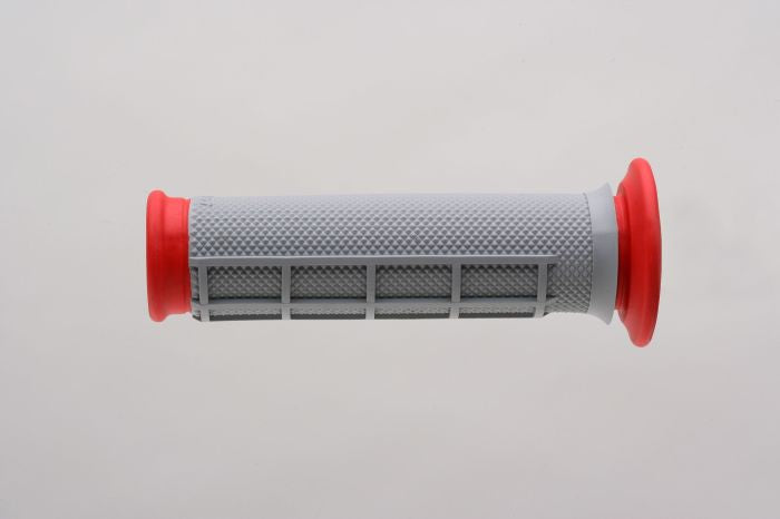 Renthal ATV Grips DL Diamond / Waffle Grey and Red – Part G169
