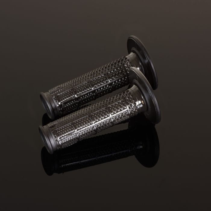 Renthal G198 DL TPR Ultra Tacky Diamond Waffle Black Motorcycle Grips