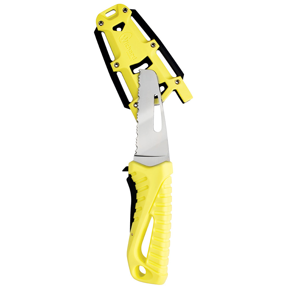 Wichard Marine Offshore Rescue Knife Fixed Blade with Fluorescent Glow - Model 10192W