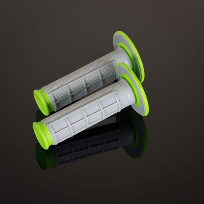 Renthal MX Grips DL Diamond / Waffle Grey and Green - Part Number G191