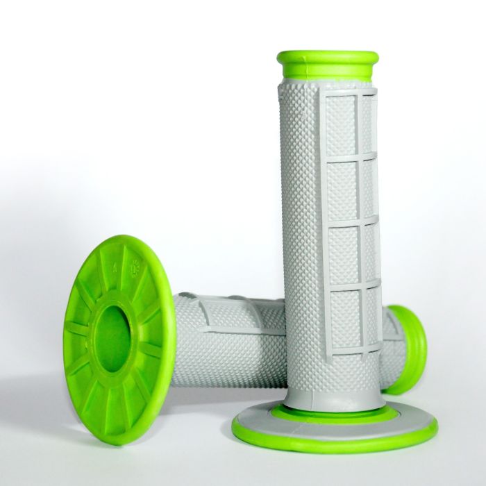 Renthal MX Grips DL Diamond / Waffle Grey and Green - Part Number G191