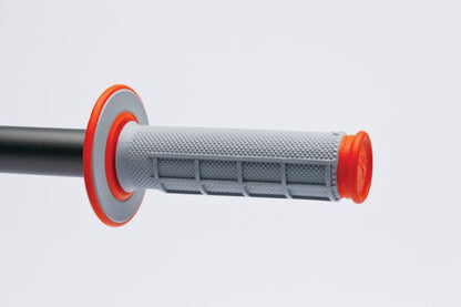 Renthal MX Grips DL Diamond / Waffle Orange and Grey – Durable Motorcycle Handlebar Grips