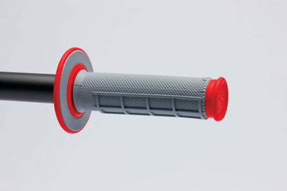 Renthal MX Grips DL Diamond / Waffle Red and Grey for Motorcycle Handlebar Control