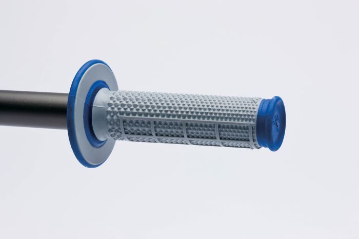 Renthal MX Grips DL TPR Diamond Waffle Blue and Grey for Motorcycles - Part G162