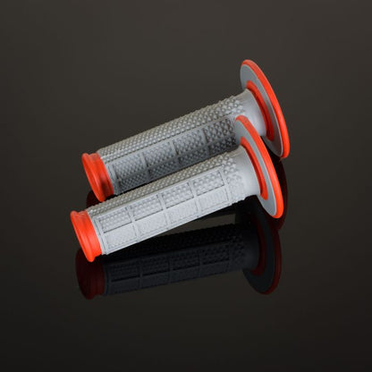 Renthal MX Grips DL TPR Diamond/Waffle Orange and Grey - Part G164