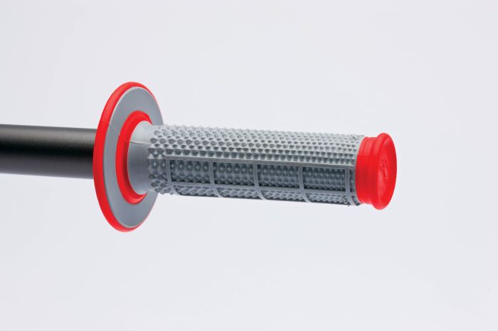 Renthal MX Grips DL TPR Diamond Waffle Red and Grey - Part Number G163