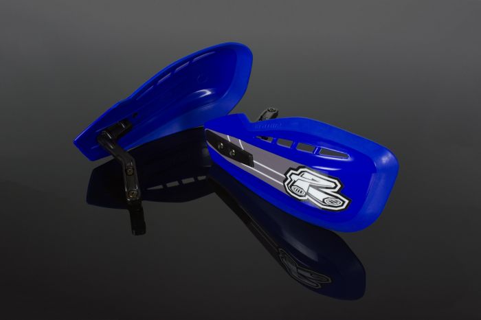 Renthal HG-100-BU Handguard in Blue for Enhanced Motorcycle Protection