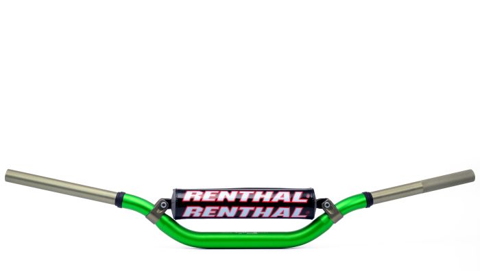 Renthal 997-01-GN-02-185 TwinWall Green Padded Handlebar for RC, Honda CRF, Kawasaki KX/KXF