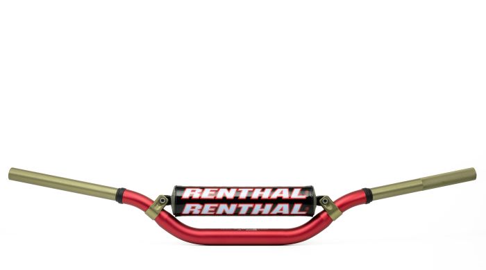 Renthal 997-01-RD-02-185 Padded Twinwall Handlebar for Honda CRF and Kawasaki KX/KXF Models
