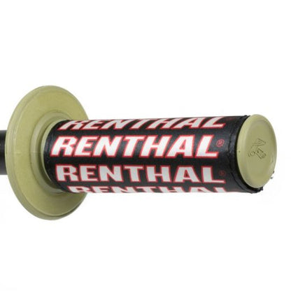 Renthal G190 Clean Grip Black/Red - Motorcycle Handlebar Grip