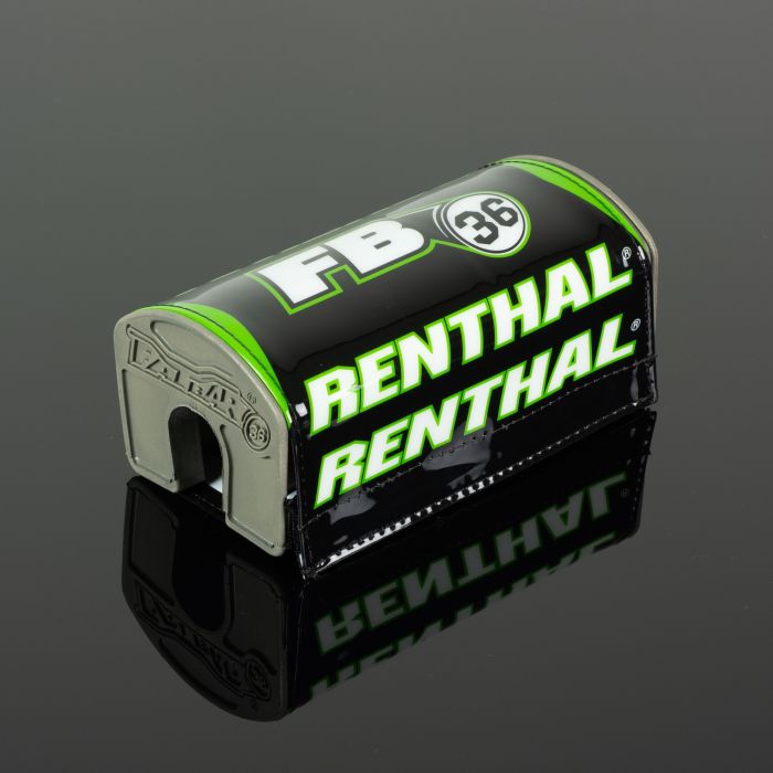 Renthal P345 Fatbar Handlebar for Motorcycle – Black, Green, and White