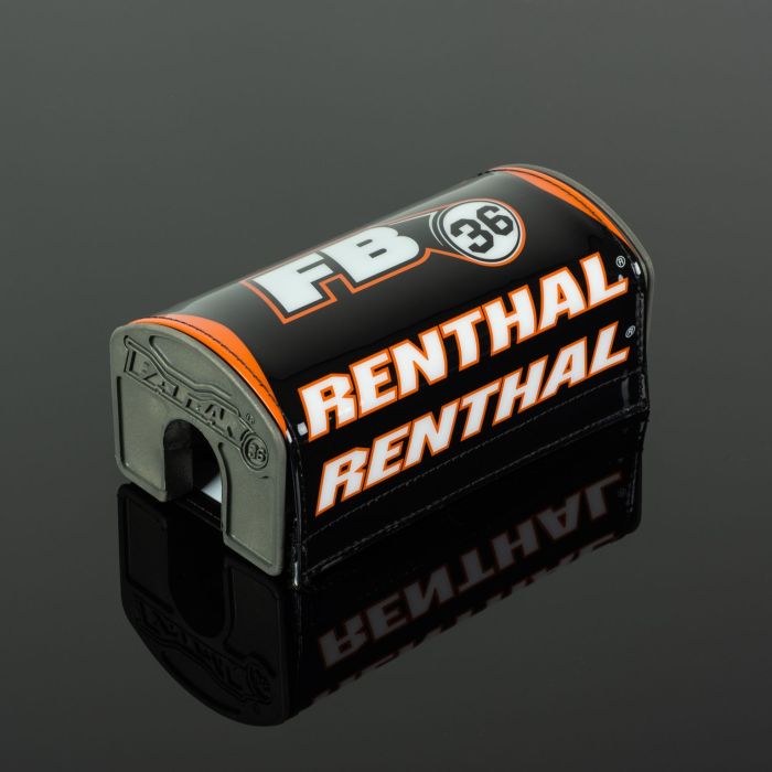 Renthal P347 Fatbar Handlebar for Motorcycles - Black, Orange, and White